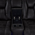 San Antonio Dual Power Reclining Loveseat with Console - Grey