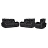 San Antonio Dual Power Reclining Sofa, Loveseat and Chair Set - Grey