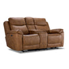 Santa Fe Power Reclining Loveseat with Console - Copper