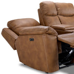 Santa Fe Power Reclining Loveseat with Console - Copper