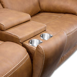 Santa Fe Power Reclining Loveseat with Console - Copper