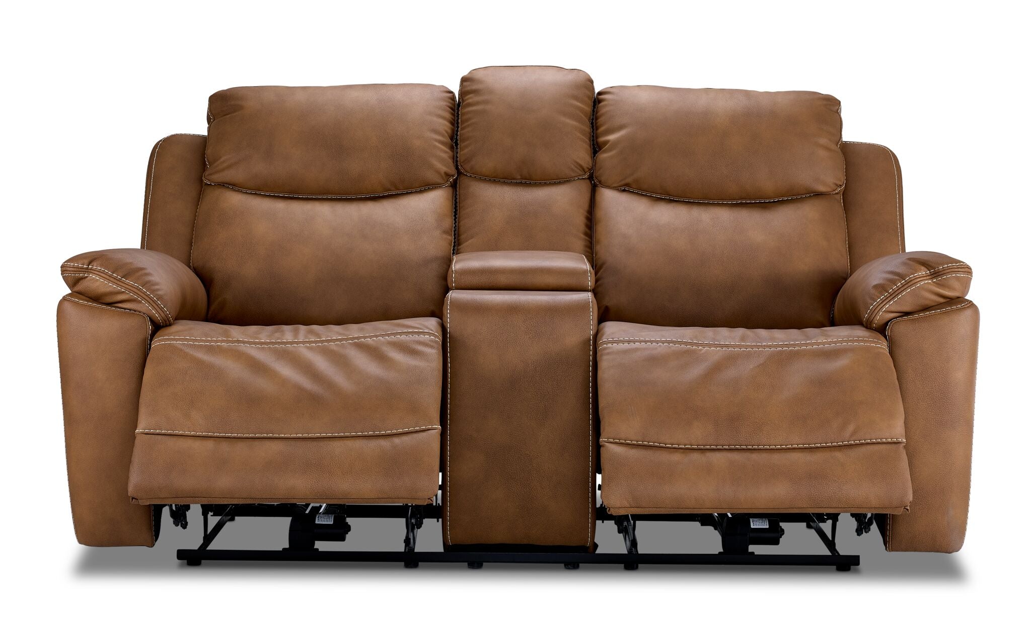 Santa Fe Power Reclining Loveseat with Console - Copper