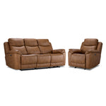 Santa Fe Power Reclining Sofa and Chair Set - Copper