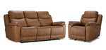 Santa Fe Power Reclining Sofa and Chair Set - Copper