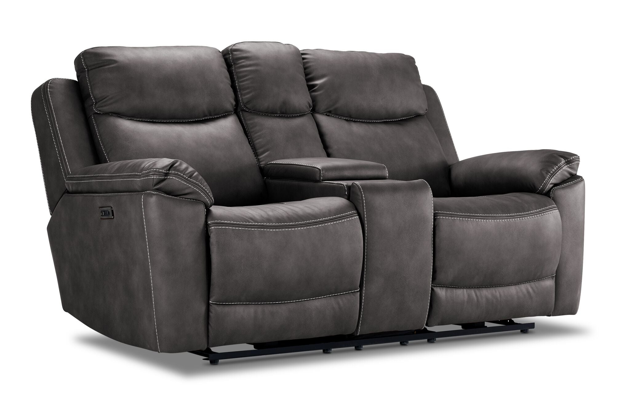 Santa Fe Power Reclining Sofa and Loveseat Set - Graphite