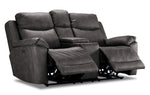 Santa Fe Power Reclining Loveseat with Console - Graphite