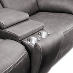 Santa Fe Power Reclining Loveseat with Console - Graphite
