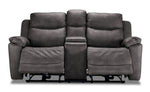 Santa Fe Power Reclining Loveseat with Console - Graphite