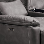 Santa Fe Power Reclining Loveseat with Console - Graphite