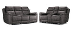 Santa Fe Power Reclining Sofa and Loveseat Set - Graphite