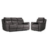 Santa Fe Power Reclining Sofa and Chair Set - Graphite