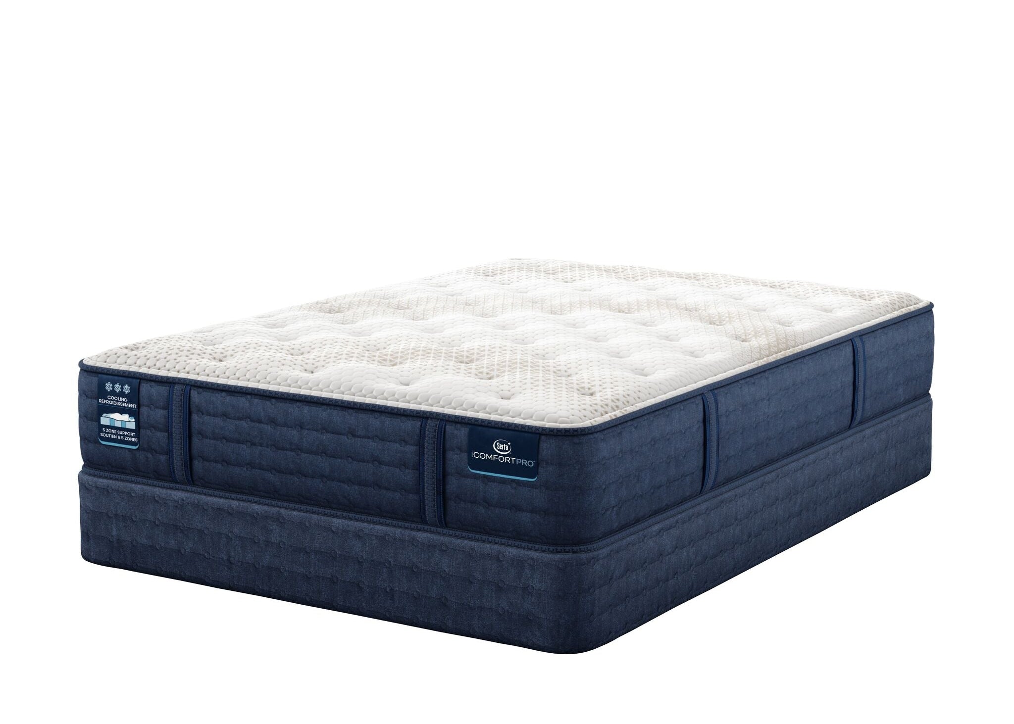 Serta iComfort PRO Scotland Plush King Mattress and Split Boxspring Set