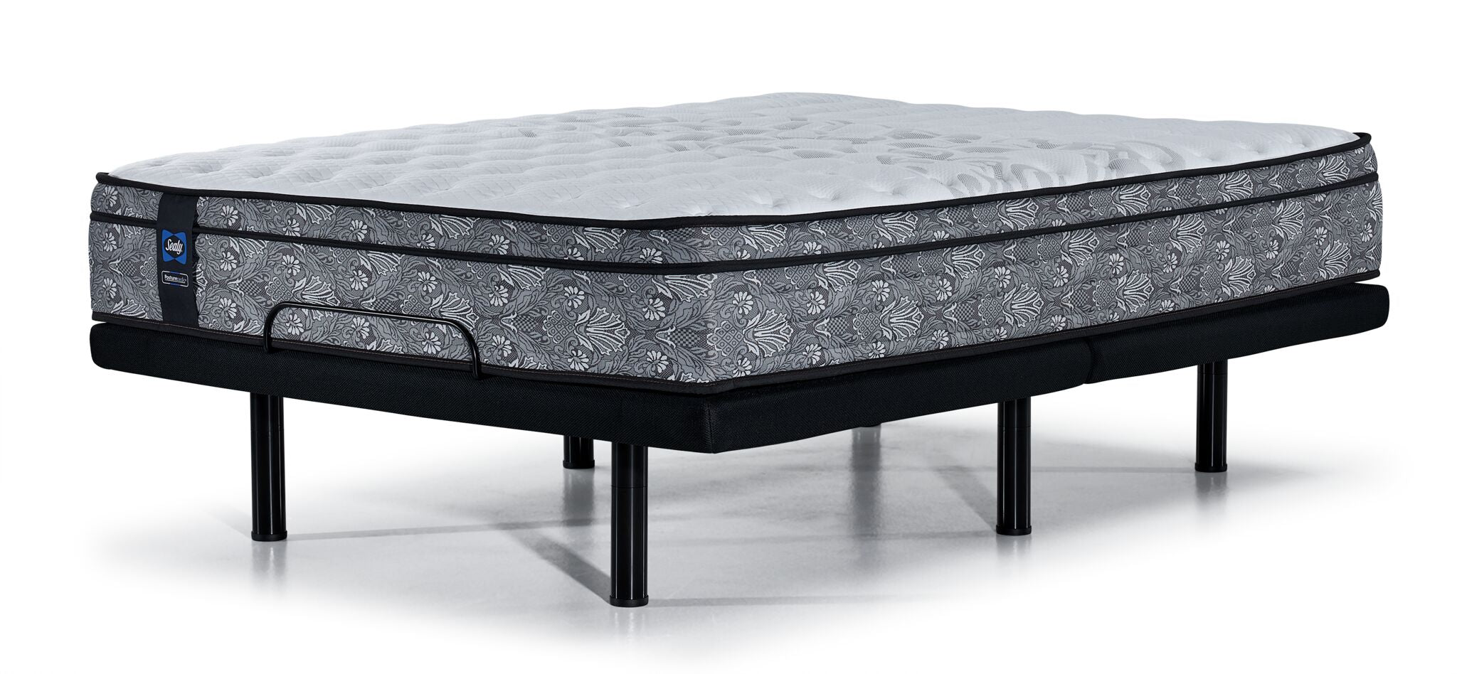 Sealy Posturepedic Correct Comfort I Firm Eurotop Queen Mattress and L2 Motion Pro Adjustable Base