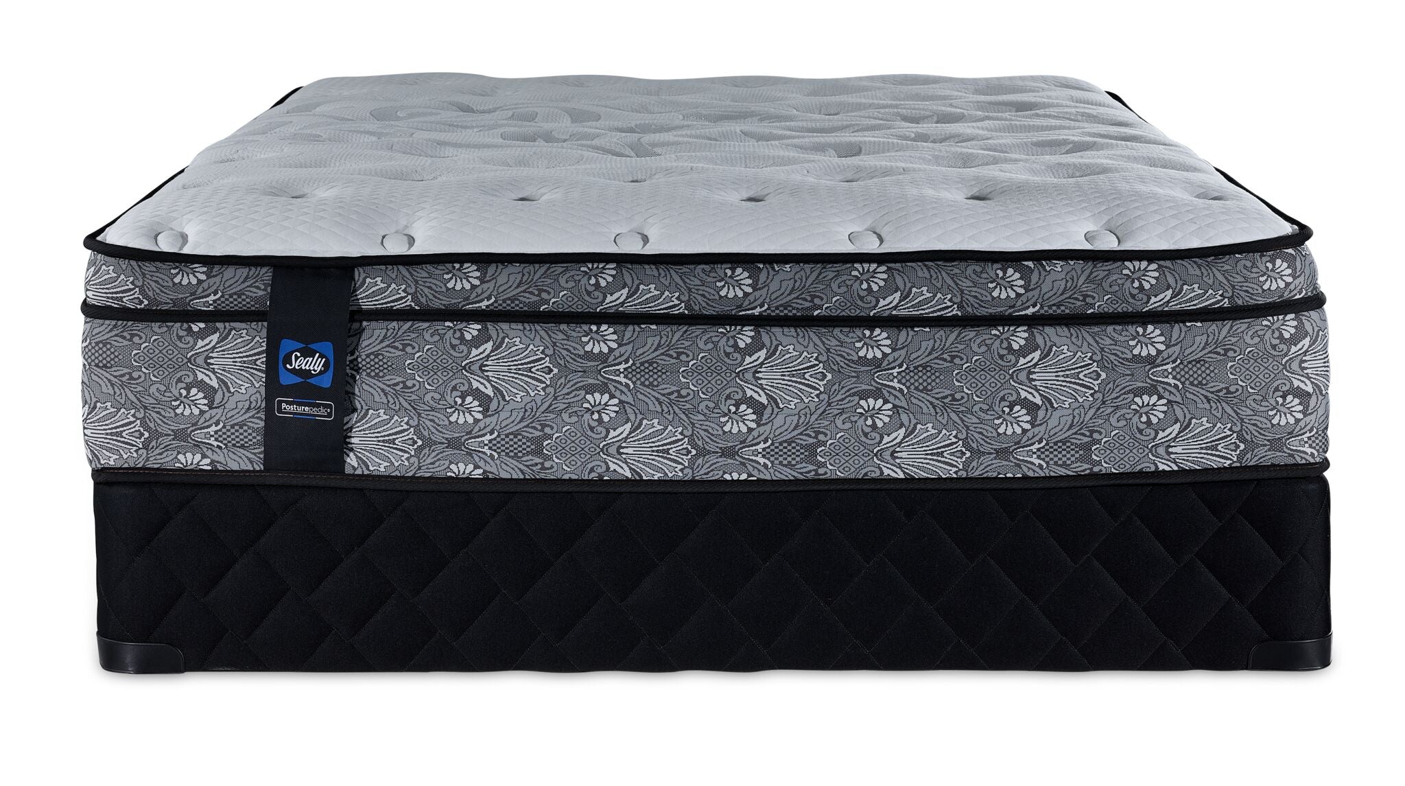 Sealy Posturepedic Correct Comfort II Medium Eurotop Queen Mattress and Boxspring Leon s