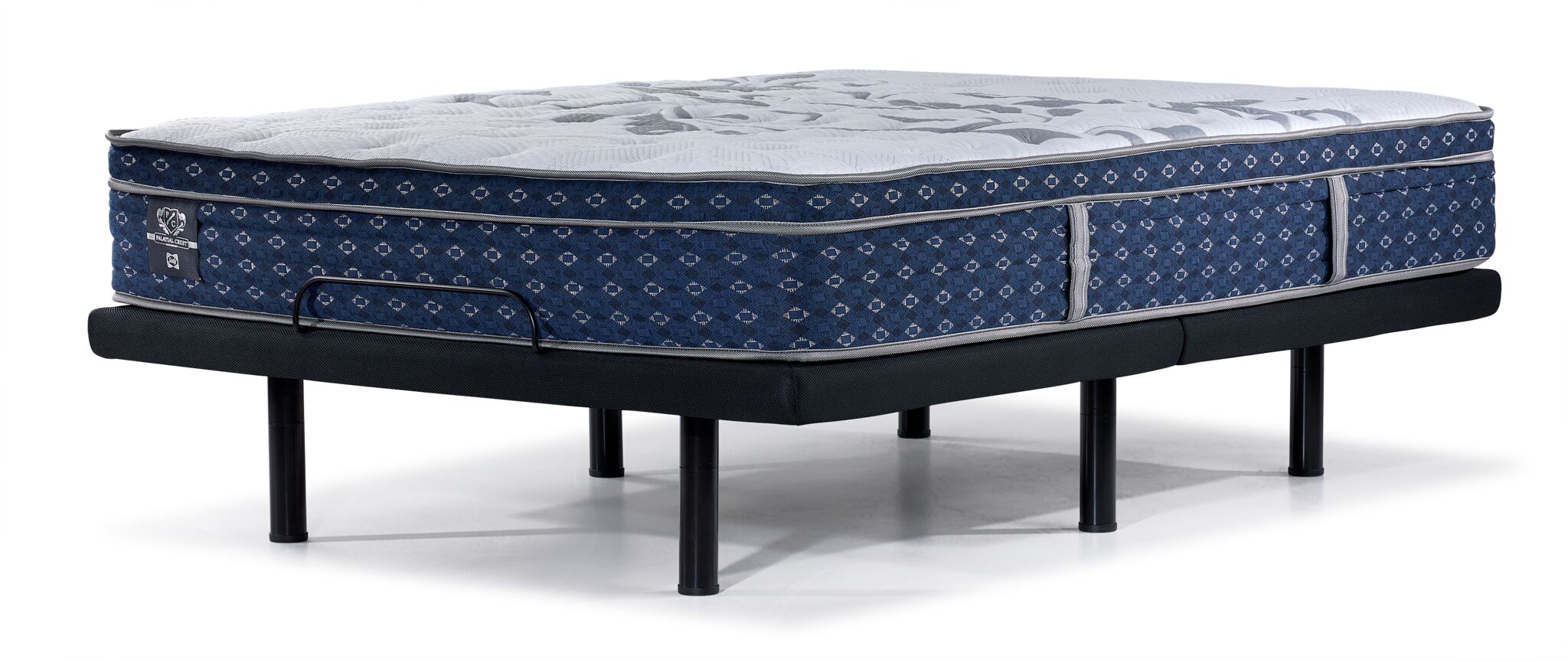 Sealy Posturepedic® Palatial Crest® Dara Firm Eurotop Queen Mattress and L2 Pro Motion Adjustable Base