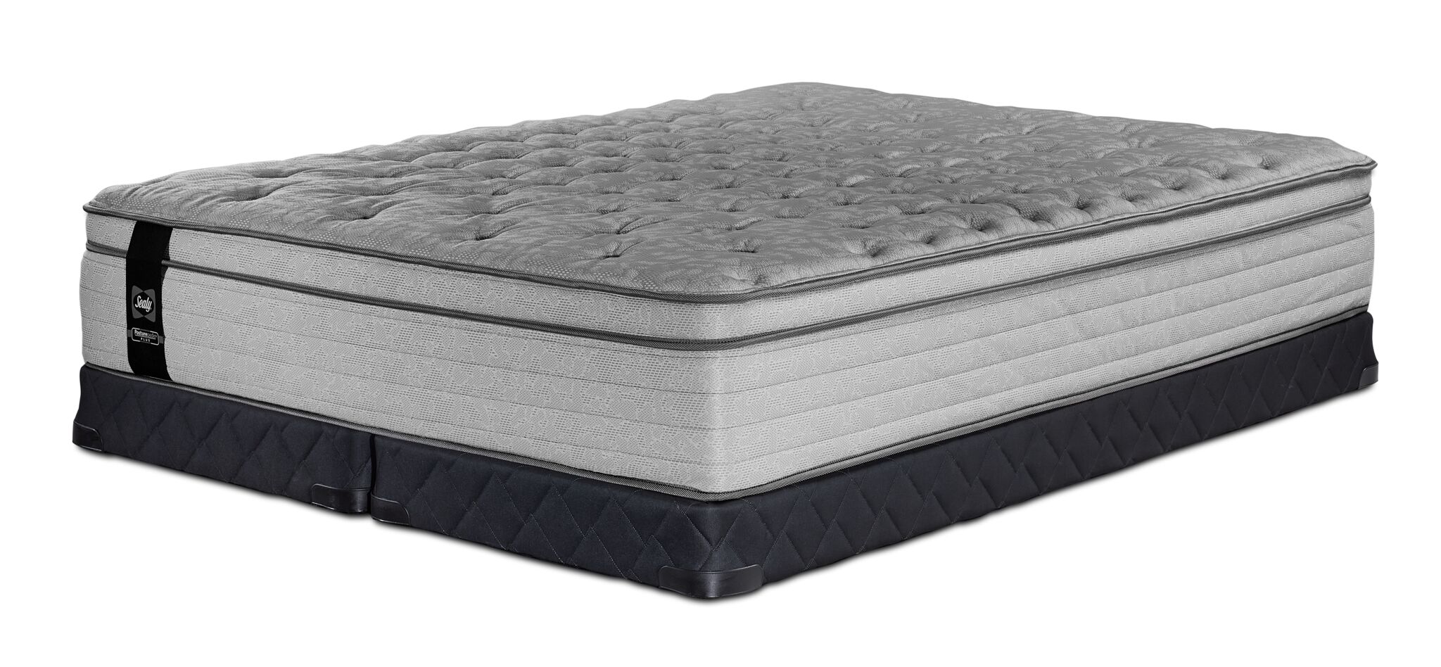 Sealy Posturepedic® Plus Sterling Artemis Euro Top Luxury Firm Queen Mattress and Low Profile Split Boxspring Set