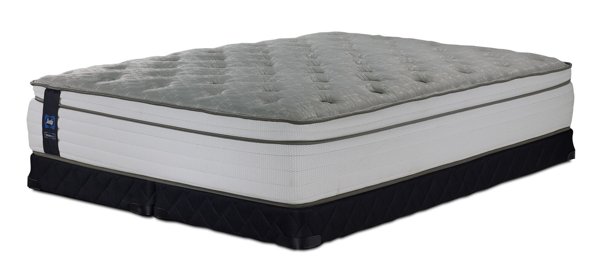 Sealy Posturepedic® Correct Comfort 4 Firm Eurotop King Mattress and Low Profile Split Boxspring Set