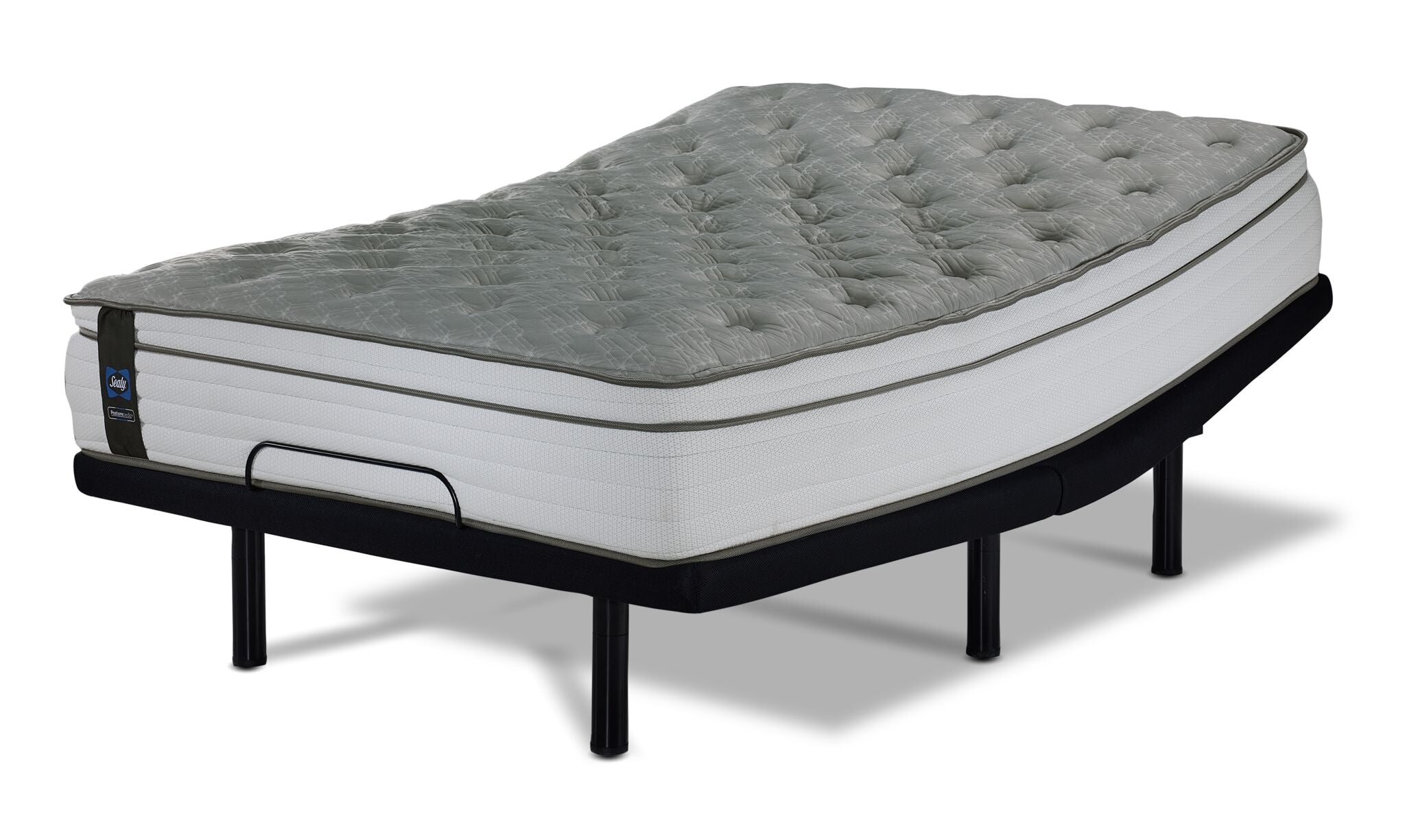 Sealy Posturepedic® Correct Comfort 4 Firm Eurotop King Mattress and L2 Motion Pro Adjustable Base