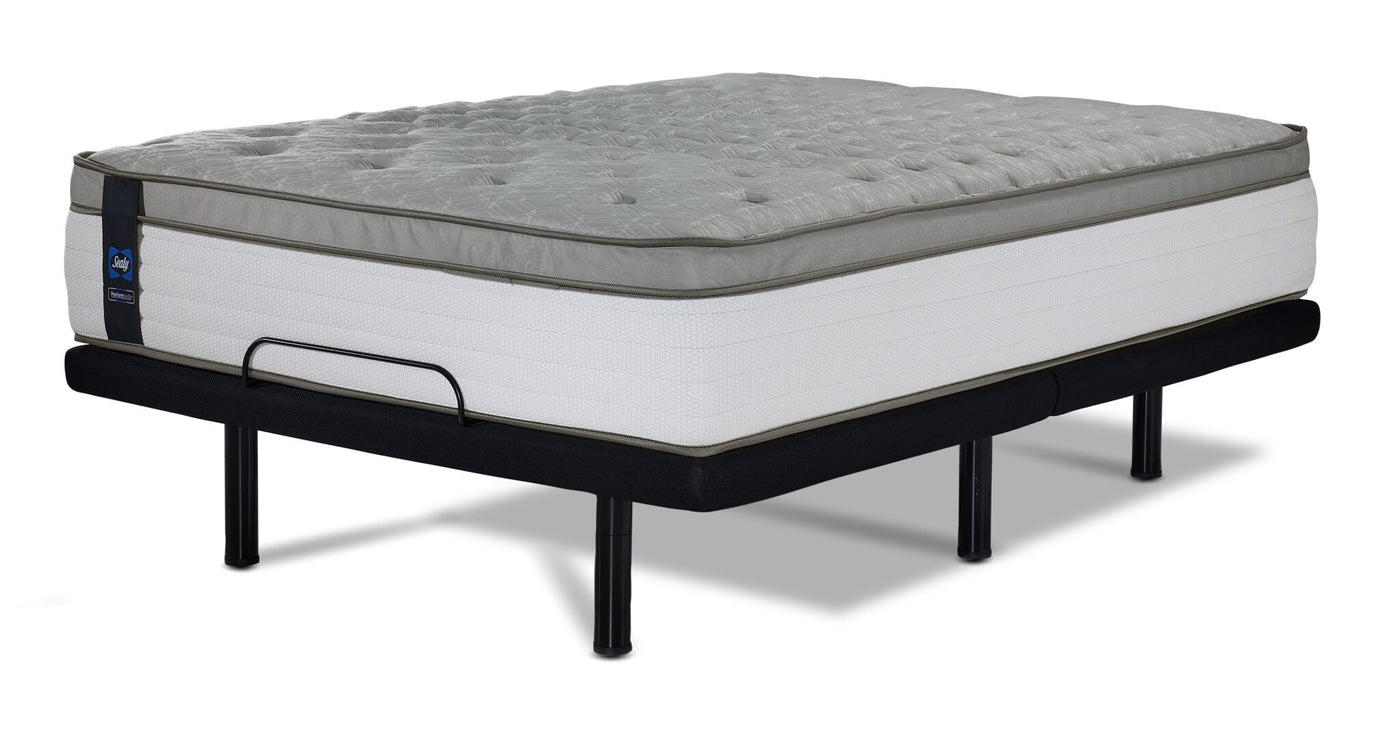 Sealy Posturepedic® Correct Comfort 6 Firm Eurotop Full Mattress and L2 Motion Pro Adjustable Base