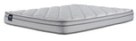 Sealy Essentials Kairo Medium Euro Top Queen mattress with quilted white top and grey piped sides