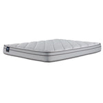 Sealy Essentials Kairo Medium Euro Top Full mattress with quilted white top and grey piped sides