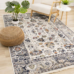 Serene 5'3" x 7'7" Intricate Border Area Rug