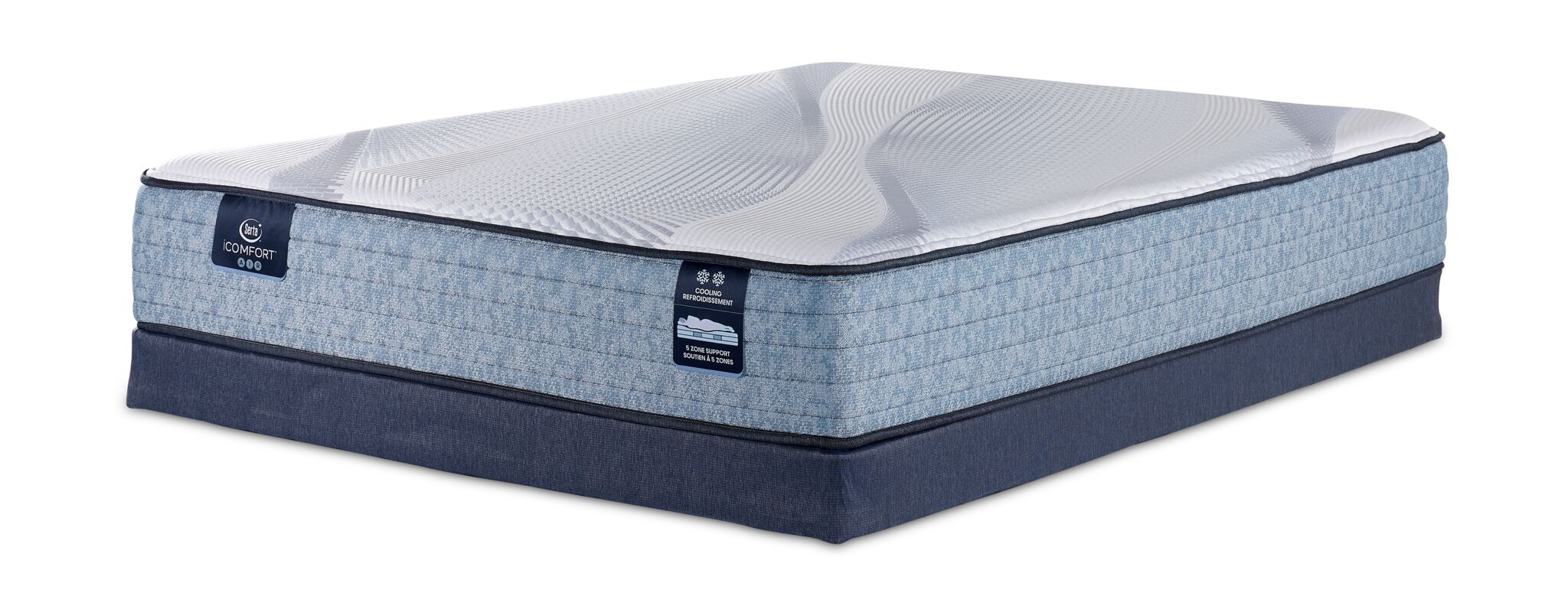 Serta iComfort® AIR Hybrid Medium 11.5" Queen Mattress and Low Profile Boxspring Set