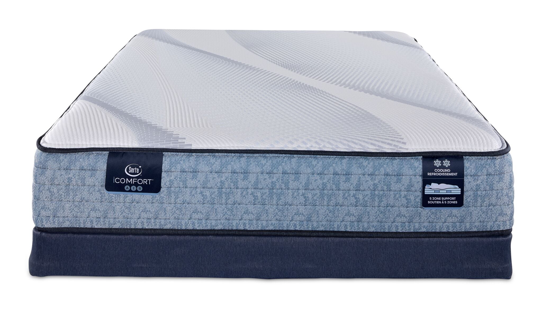Serta iComfort® AIR Hybrid Medium 11.5" Queen Mattress and Low Profile Boxspring Set