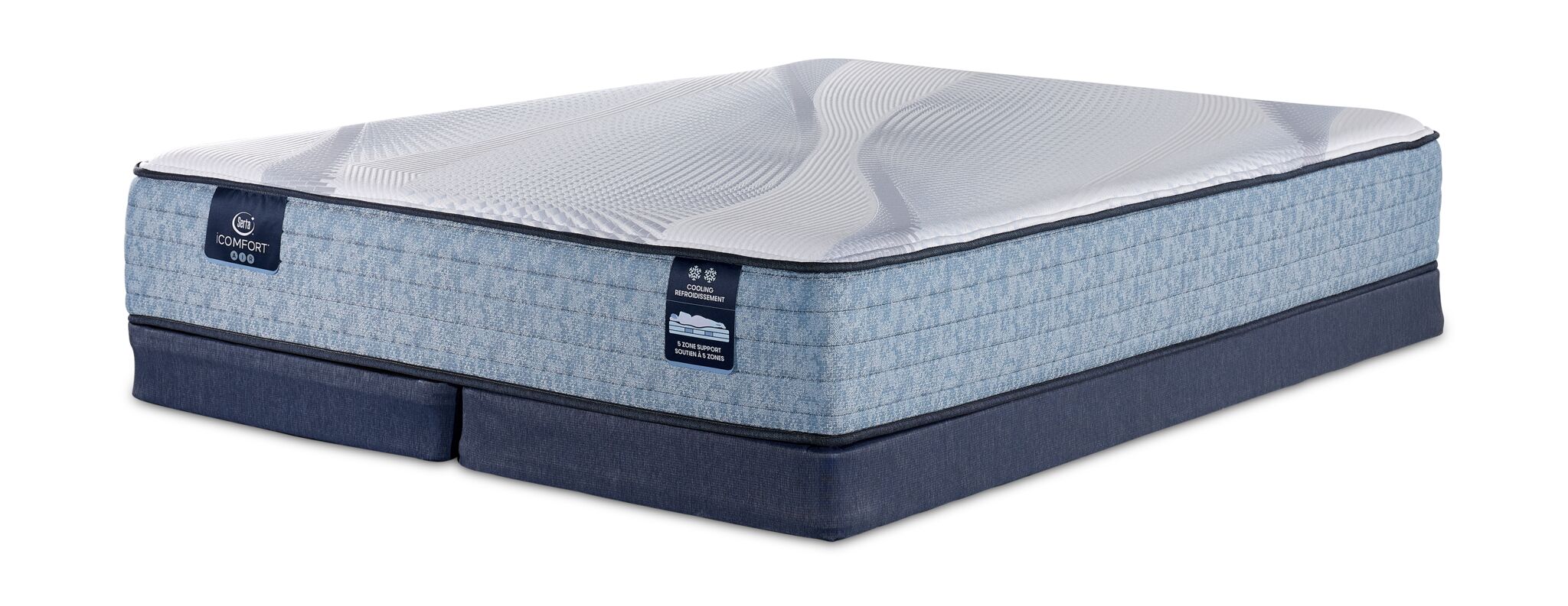 Serta iComfort® AIR 1 Firm 11.5" Queen Mattress and Low Profile Split Boxspring Set