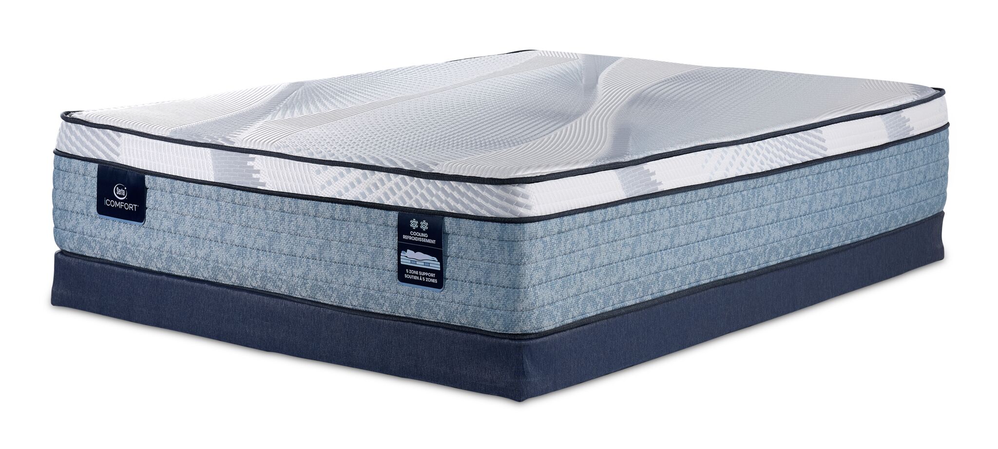 Serta iComfort® AIR 2 Luxury Firm Euro Top 13" Queen Mattress and Low Profile Boxspring Set
