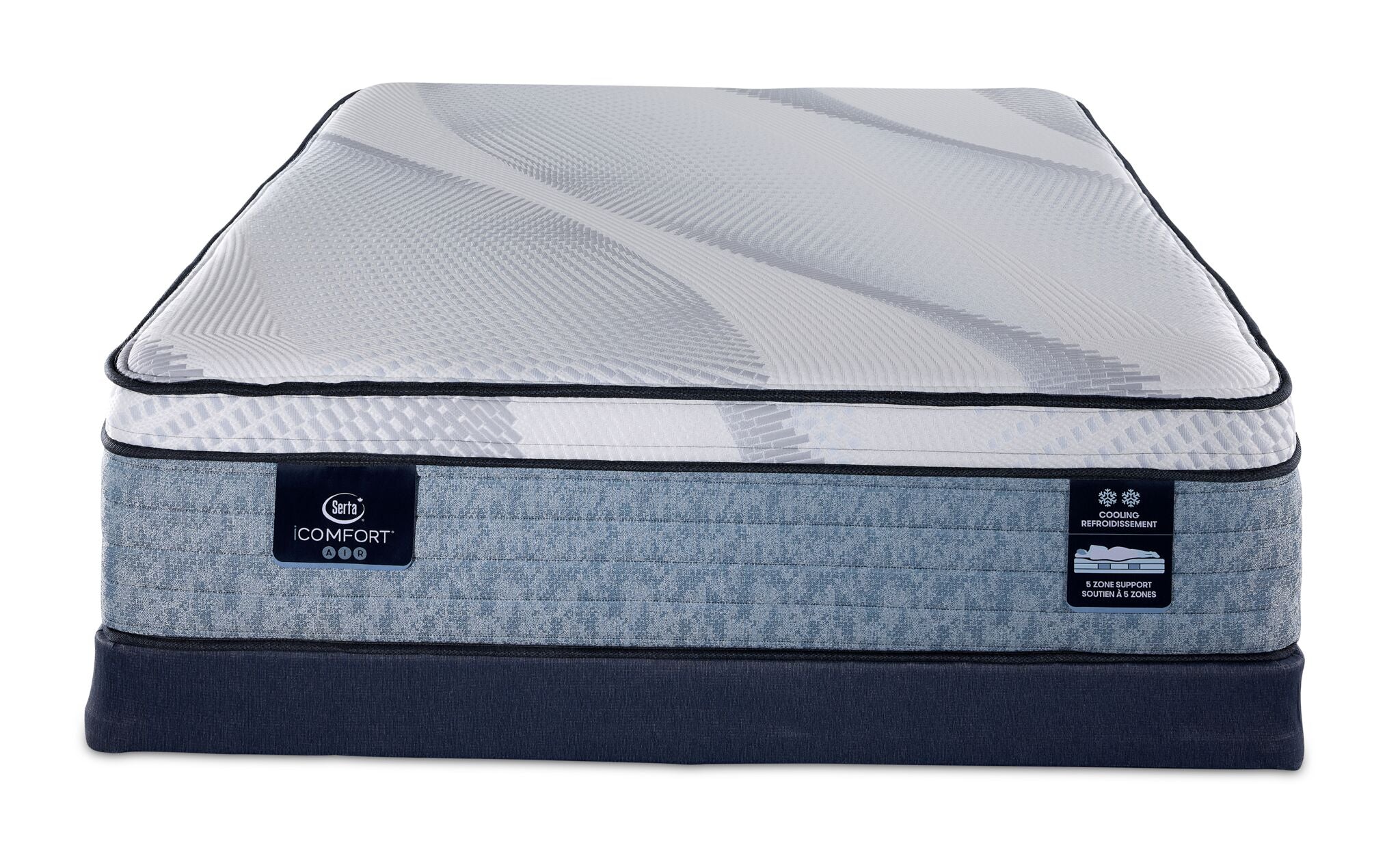 Serta iComfort® AIR 4 Plush Euro Top 14" Queen Mattress and Low Profile Boxspring Set