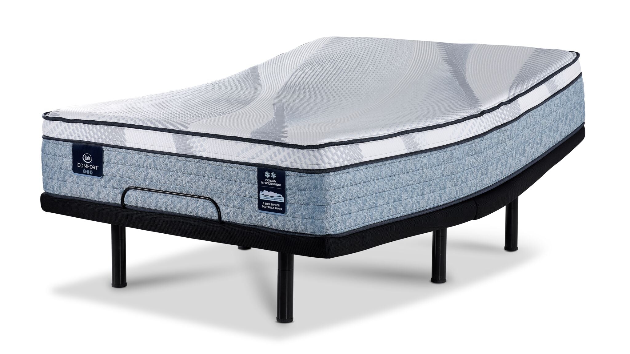 Serta iComfort® AIR 4 Plush Euro Top 14" King Mattress and L2 Motion Pro Adjustable Base