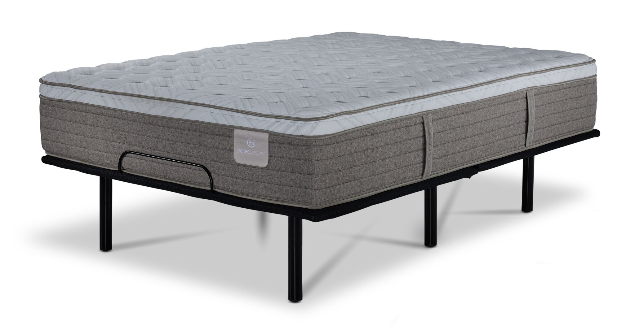 Serta® Perfect Sleeper Provence Firm Eurotop Queen Mattress and L2 Pro Motion Adjustable Base