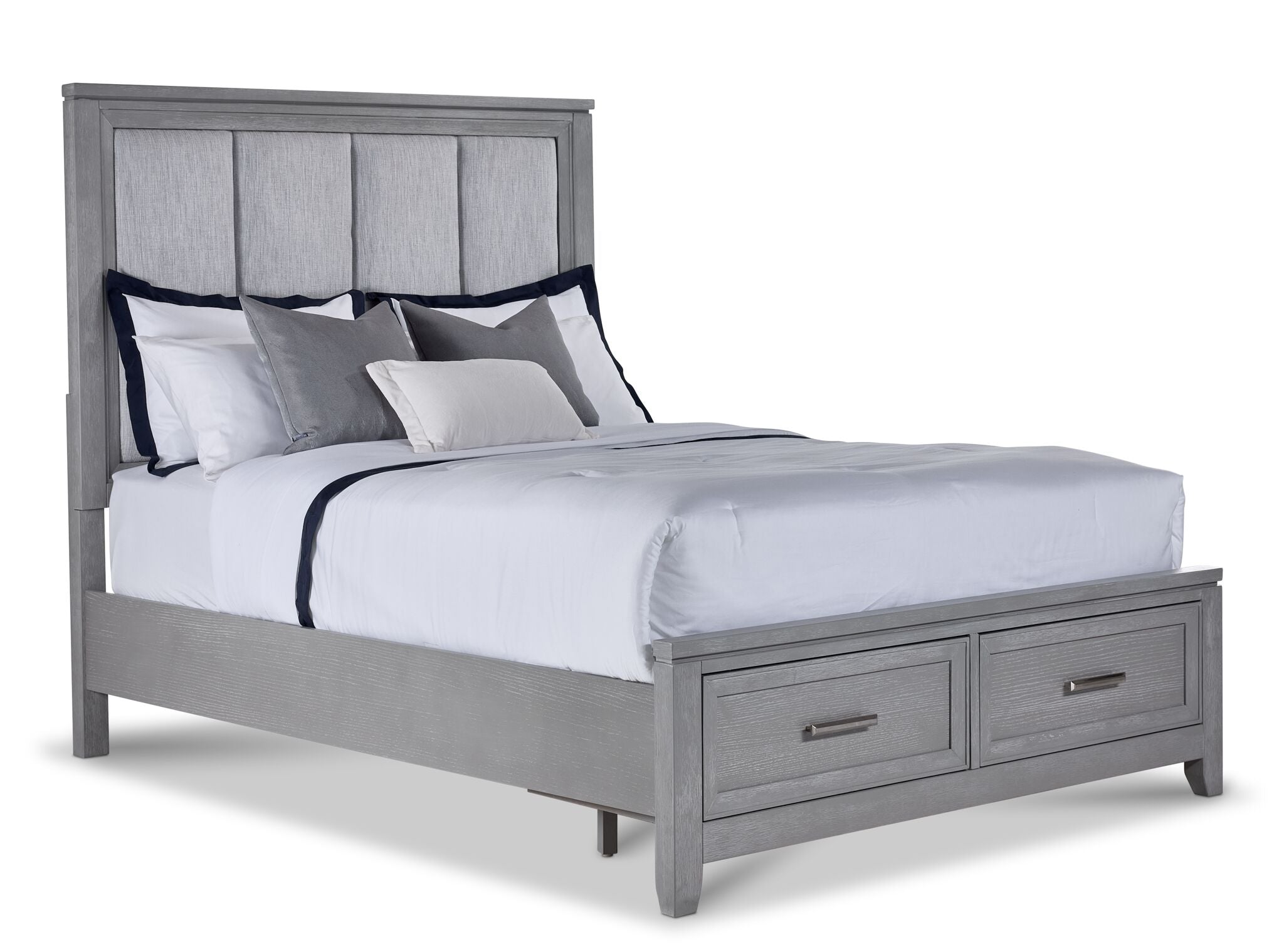 Silverstone 3-Piece Queen Storage Bed - Mist Grey