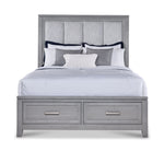 Silverstone 3-Piece King Storage Bed - Mist Grey