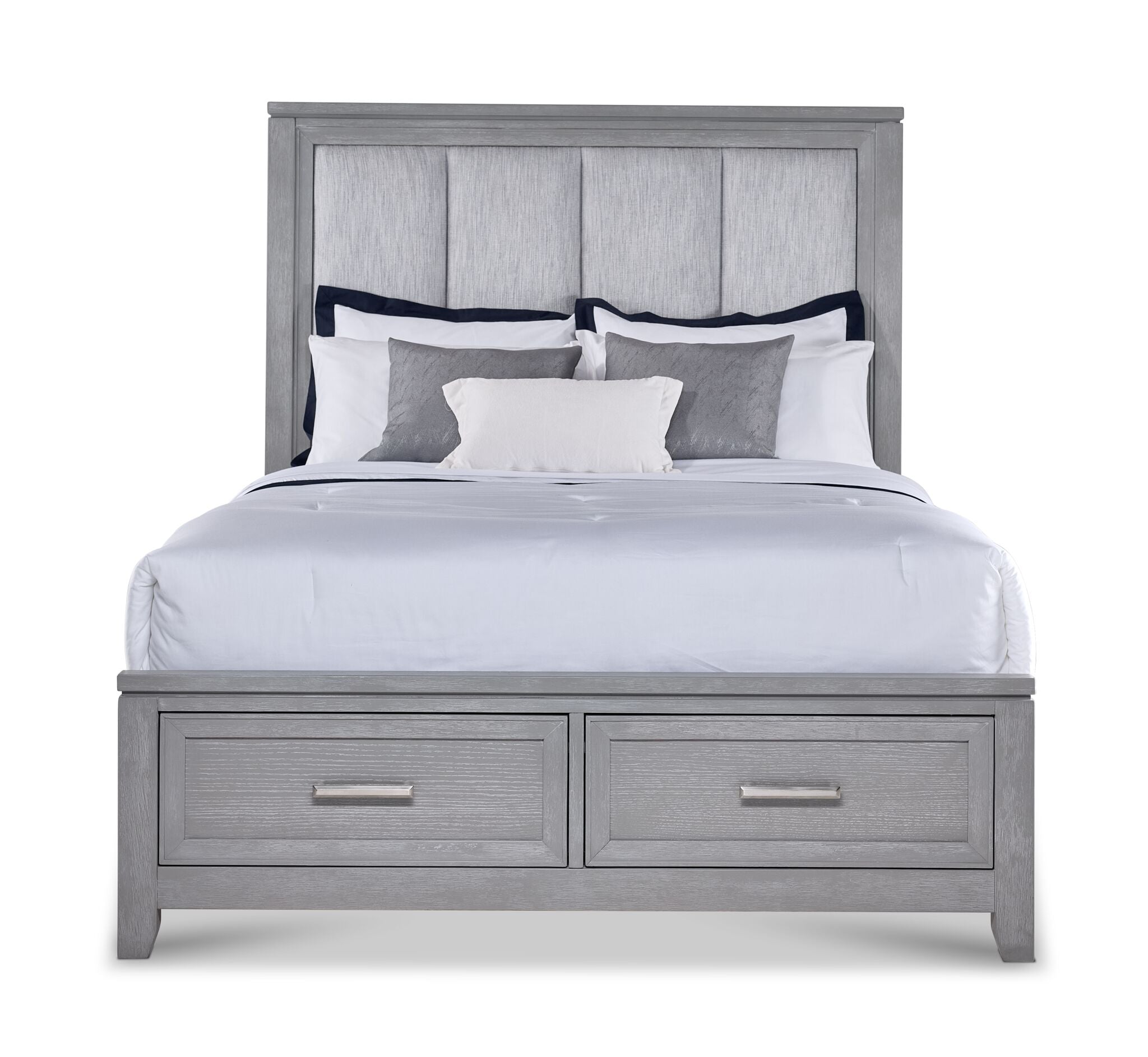 Silverstone 3-Piece King Storage Bed - Mist Grey