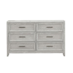 Silverstone 6-Drawer Dresser - Mist Grey