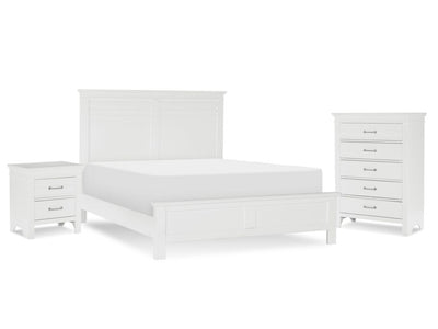 Simone Farm 5-Piece King Bed Package - White