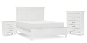 Simone Farm 5-Piece King Bed Package - White