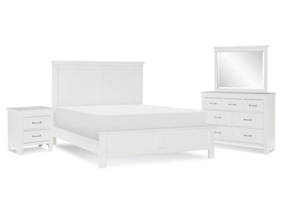 Simone Farm 6-Piece King Bed Package - White
