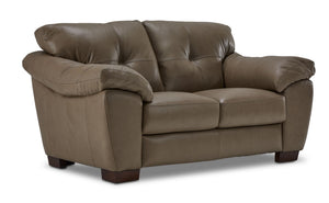 Sloan II Leather Loveseat - Chocolate