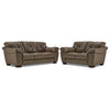 Sloan II Leather Sofa and Loveseat Set - Chocolate
