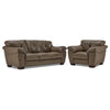 Sloan II Leather Sofa and Chair Set - Chocolate