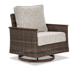 Solstice Outdoor Swivel Chair - Antique Brown