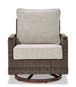 Solstice Outdoor Swivel Chair - Antique Brown
