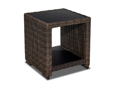 Solstice Outdoor End Table - Antique Brown