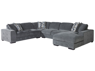 Somerset 4-Piece Sectional with Right Facing-Chaise - Charcoal