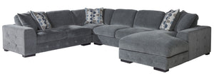 Somerset 4-Piece Sectional with Right Facing-Chaise - Charcoal