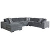 Somerset 4-Piece Sectional with Left-Facing Chaise - Charcoal