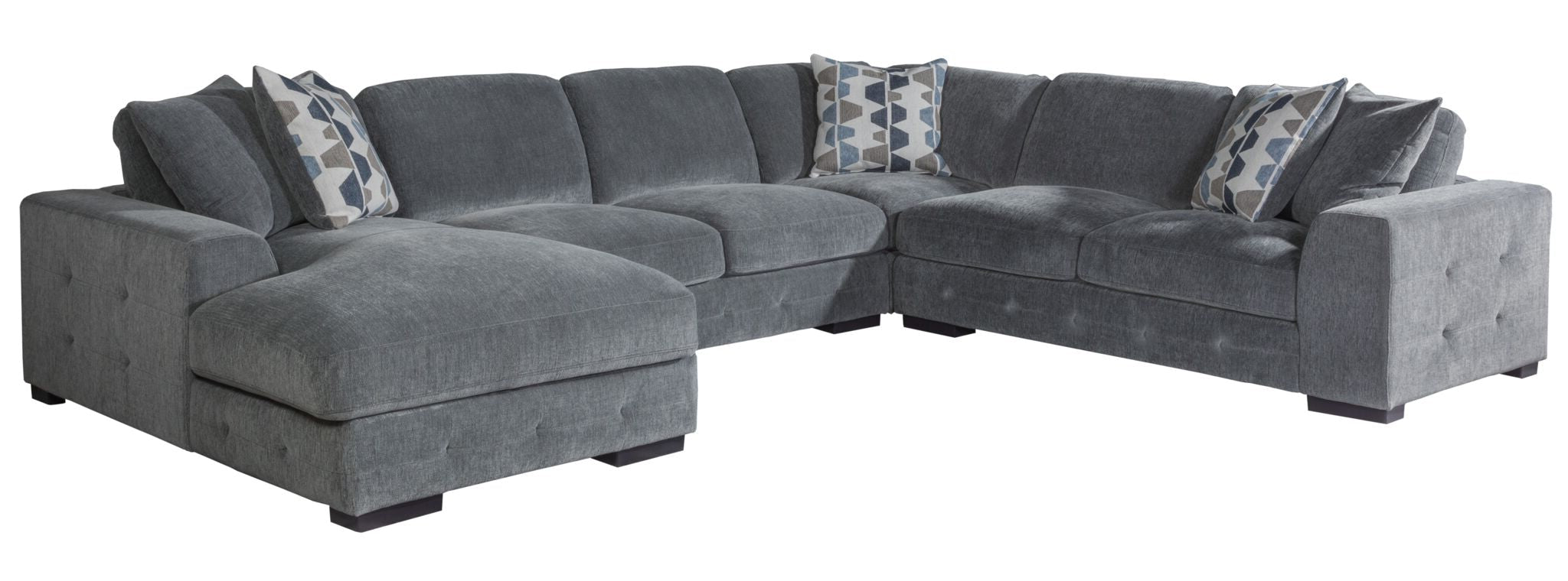 Somerset 4-Piece Sectional with Left-Facing Chaise - Charcoal